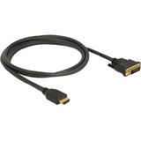 DeLOCK Cable adaptador HDMI > DVI 24+1 bidireccional negro