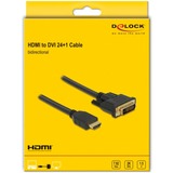 DeLOCK Cable adaptador HDMI > DVI 24+1 bidireccional negro