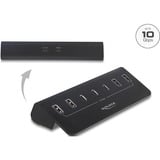 DeLOCK Hub USB 10 Gbps con 3 puertos USB Tipo-C y 4 puertos USB Tipo-A negro