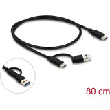 DeLOCK Hub USB 10 Gbps con 3 puertos USB Tipo-C y 4 puertos USB Tipo-A negro