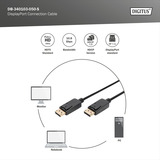 Digitus AK-340103-050-S, Cable negro