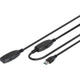 Digitus Cable de extensión USB 3.2 Gen 1 activo, 15 metros, Cable alargador negro