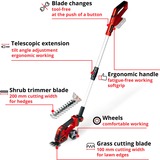 EINHELL GE-CG 18/100 Li T-Solo, Podadora rojo/Negro