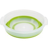 Emsa Basic escurridor de ensalada Verde Botón, Cuenco verde/Transparente, Botón, Verde, Polipropileno (PP), Elastómero termoplástico (TPE), 4 L, Alrededor, 285 mm