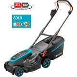 GARDENA 14638-55, Cortacésped negro/Gris
