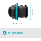 GARDENA Conector de tanque Push IN, G 1" y G 3/4" negro