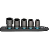 Hazet SmartRail 1/2" juego de puntas para atornillador de impacto y máquina, hexagonal, 5 piezas, Llave de tubo negro
