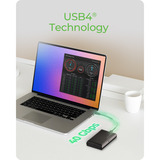 ICY BOX IB-1920M-C42 Caja externa para unidad de estado sólido (SSD) Negro M.2, Caja de unidades negro, Caja externa para unidad de estado sólido (SSD), M.2, M.2, 40 Gbit/s, Conexión USB, Negro