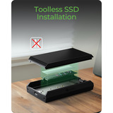 ICY BOX IB-1920M-C42 Caja externa para unidad de estado sólido (SSD) Negro M.2, Caja de unidades negro, Caja externa para unidad de estado sólido (SSD), M.2, M.2, 40 Gbit/s, Conexión USB, Negro