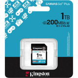Kingston Canvas Go! Plus 1TB SDXC Canvas Go Plus Gen4 200MB/s C10 UHS-I U3 V30, Tarjeta de memoria negro, 1 TB, SDXC, Clase 10, UHS-I, 200 MB/s, 160 MB/s