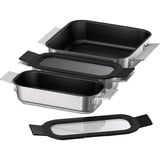 Neff Z9403FF0 kit de cacerolas 5 pieza(s), Juego de sartenes acero fino/Negro, Batería de cocina, Plata, Plata, Vidrio, 220 °C, 4,2 kg
