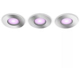 Philips Hue Set de 3 focos empotrados White & Color Ambiance Xamento, Luz de LED plateado