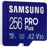 SAMSUNG PRO Plus 256 GB MicroSDXC UHS-I Clase 10, Tarjeta de memoria azul, 256 GB, MicroSDXC, Clase 10, UHS-I, 160 MB/s, 120 MB/s