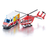SIKU SUPER Mercedes-Benz ambulancia y helicóptero, Automóvil de construcción 