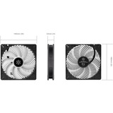 SilverStone SST-AP184i-ARGB 180x180x32, Ventilador negro