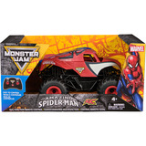 Spin Master Monster Jam - Coche Teledirigido The Amazing Spider-man, Monster Truck Escala 1:24 - Coches RC para Niños - Juguetes Niños 4 años +, Radiocontrol Monster Jam - Coche Teledirigido The Amazing Spider-man, Monster Truck Escala 1:24 - Coches RC para Niños - Juguetes Niños 4 años +, Monster truck, 4 año(s), Plástico, Negro, Rojo