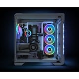 Thermaltake Riing Trio 12 RGB Radiator Fan White TT Premium Edition Universal Ventilador 12 cm Blanco 3 pieza(s) blanco, Ventilador, 12 cm, 500 RPM, 1500 RPM, 41,13 cfm, Blanco