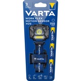 VARTA WORK FLEX MOTION SENSOR H20 Negro, Azul Linterna con cinta para cabeza LED, Luz de LED negro/Azul, Linterna con cinta para cabeza, Negro, Azul, 2 m, IP54, LED, 3 W