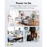 goobay Cargador rápido dual USB-C PD GaN 30 W negro