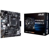 ASUS Prime B450M-K II AMD B450 Zócalo AM4 micro ATX, Placa base AMD, Zócalo AM4, AMD Ryzen™ 3, 2nd Generation AMD Ryzen™ 3, AMD Ryzen™ 5, 2nd Generation AMD Ryzen™ 5, AMD..., DDR4-SDRAM, 64 GB, DIMM