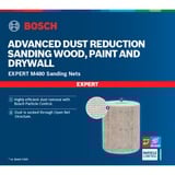 Bosch Expert Rollo de malla de lija M480, Hoja de lija Rollo abrasivo, Grano medio, P80, Trabajo de acabado, Eliminación de pintura, Madera, Beige