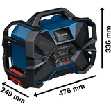 Bosch GPB 18VH-6 SRC, Radio de obras azul/Negro