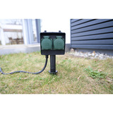 Brennenstuhl 1154430 toma de corriente Negro, Regleta negro, Negro, IP44, 230 V, 16 A