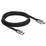 DeLOCK 83996 cable HDMI 2 m HDMI tipo A (Estándar) Negro, Gris gris, 2 m, HDMI tipo A (Estándar), HDMI tipo A (Estándar), 3D, 48 Gbit/s, Negro, Gris