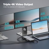 Digitus Estación de acoplamiento USB-C de 13 puertos gris/Negro