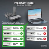 Digitus Estación de acoplamiento USB-C de 13 puertos gris/Negro