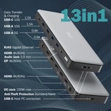 Digitus Estación de acoplamiento USB-C de 13 puertos gris/Negro