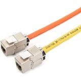 Digitus Módulo Keystone CAT 6A, apantallado, con organizador de cables inteligente, juego (24 unidades) plateado, apantallado, con organizador de cables inteligente, juego (24 unidades), Plata, 14,5 x 35,3 x 19,5 mm, 19 g, -10 - 60 °C, 24 pieza(s), China