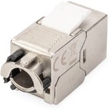 Digitus Módulo Keystone CAT 6A, apantallado, con organizador de cables inteligente, juego (24 unidades) plateado, apantallado, con organizador de cables inteligente, juego (24 unidades), Plata, 14,5 x 35,3 x 19,5 mm, 19 g, -10 - 60 °C, 24 pieza(s), China