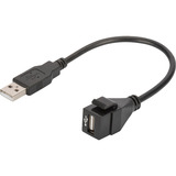 Digitus Módulo Keystone USB 2.0 USB-A macho > USB-A hembra negro