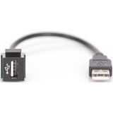 Digitus Módulo Keystone USB 2.0 USB-A macho > USB-A hembra negro