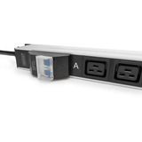 Digitus PDU IT básica con perfil de aluminio, 24x C13, 4x C19, Regleta negro/Aluminio