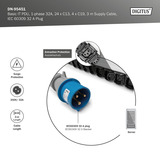 Digitus PDU IT básica con perfil de aluminio, 24x C13, 4x C19, Regleta negro/Aluminio