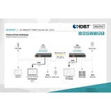 Digitus Set Extensor HDMI 4K HDBaseT, 150 Metros, Alargador de HDMI negro