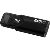 Emtec B110 Click Easy 3.2 unidad flash USB 512 GB USB tipo A 3.2 Gen 2 (3.1 Gen 2) Negro, Lápiz USB negro, 512 GB, USB tipo A, 3.2 Gen 2 (3.1 Gen 2), 20 MB/s, Deslizar, Negro