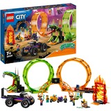 LEGO City 60339 Stuntz Pista Acrobática con Doble Rizo, Moto de Juguete, Juegos de construcción Moto de Juguete, Juego de construcción, 7 año(s), Plástico, 598 pieza(s), 1,47 kg