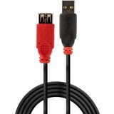 Lindy 42817 cable USB 5 m USB 2.0 USB A Negro, Cable alargador negro, 5 m, USB A, USB A, USB 2.0, 480 Mbit/s, Negro