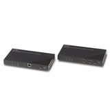 Lindy Extensor KVM HDBaseT 100m, Alargador de HDMI negro
