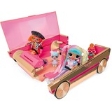 MGA Entertainment 3-in-1 Party Cruiser, Vehículo de juguete Oro rosa/Rosa neón, L.O.L. Surprise! 3-in-1 Party Cruiser, Coche de muñeca, 4 año(s), Necesita pilas