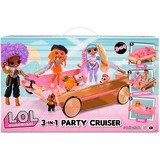 MGA Entertainment 3-in-1 Party Cruiser, Vehículo de juguete Oro rosa/Rosa neón, L.O.L. Surprise! 3-in-1 Party Cruiser, Coche de muñeca, 4 año(s), Necesita pilas