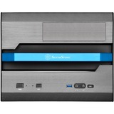 SilverStone Sugo SG12 carcasa de ordenador Escritorio Negro, Cajas de torre negro, Escritorio, PC, Aluminio, Acero, Micro-ATX, Mini-DTX, Mini-ITX, Negro, 8,2 cm