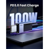UGREEN Cable de carga rápida USB-C a USB-C 100W PD 3.0 negro