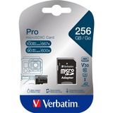 Verbatim Pro U3 256GB microSDXC, Tarjeta de memoria negro