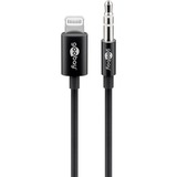 goobay 66805 cable de conector Lightning 1 m Negro negro, 1 m, Lightning, 3,5mm, Macho, Macho, Negro