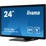 iiyama ProLite T2438MSC-B1 pantalla para PC 60,5 cm (23.8") 1920 x 1080 Pixeles Full HD LED Pantalla táctil Negro, Monitor LED negro (mate), 60,5 cm (23.8"), 1920 x 1080 Pixeles, Full HD, LED, 5 ms, Negro
