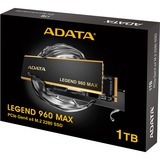 ADATA LEGEND 960 MAX 1 TB, Unidad de estado sólido gris oscuro/Dorado